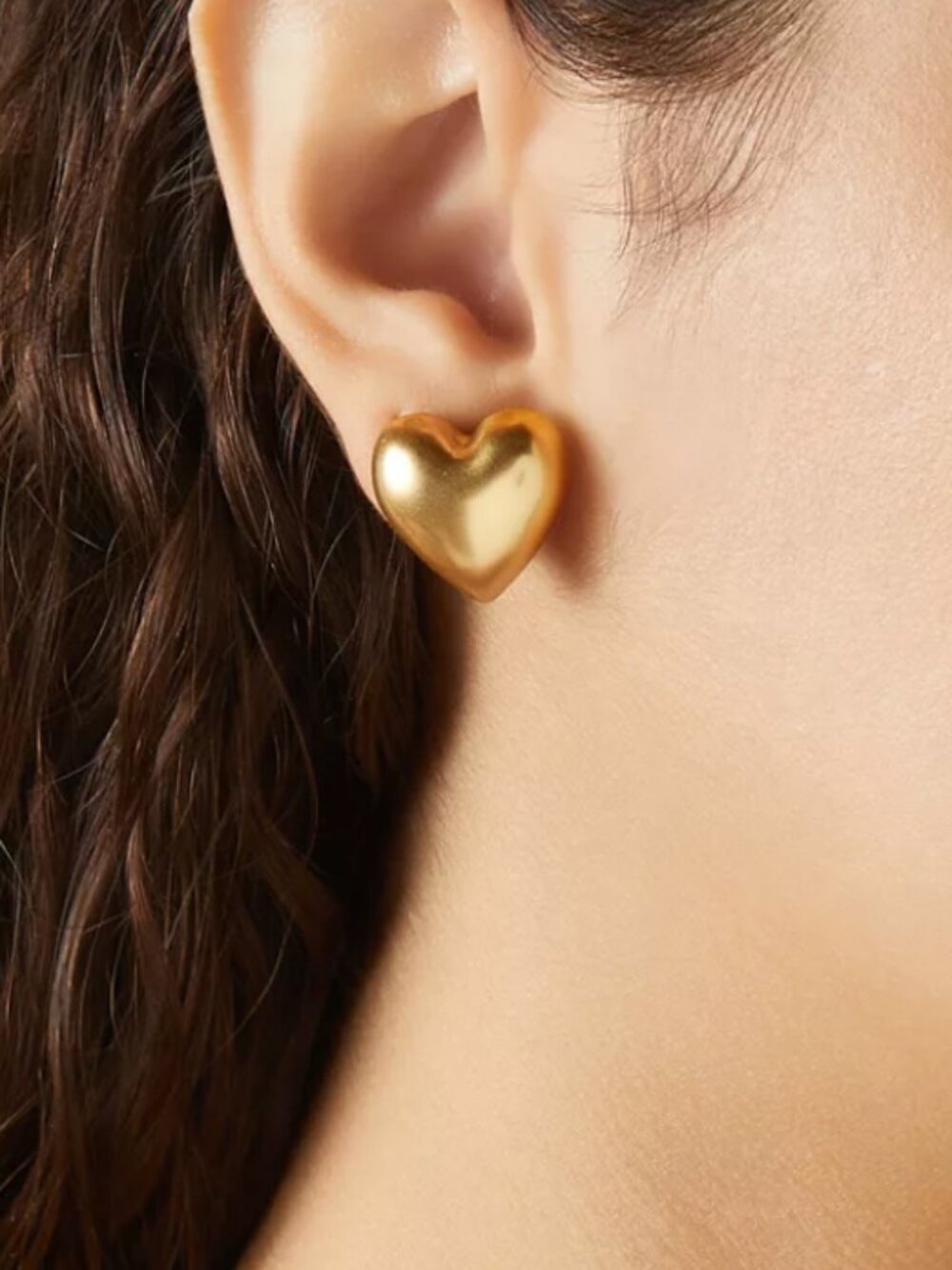 BEST Roxanne Assoulin The Puffy Heart Stud Earrings Gold